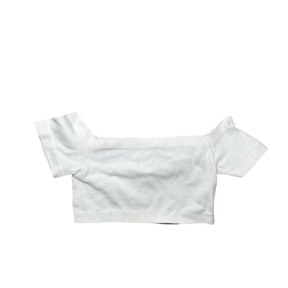 Women's White Crop-top